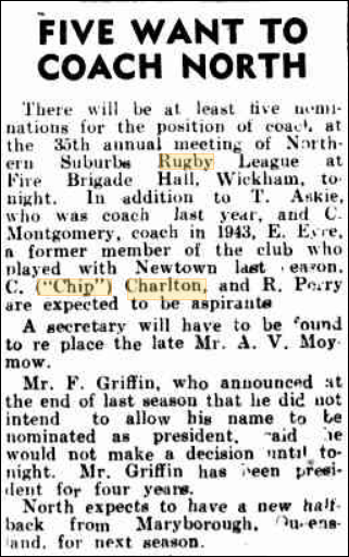 Five want to Coach North's 1945.