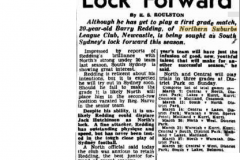 South Sydney seeks Barry Redding 1948.