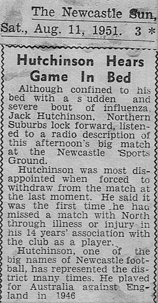 Jack Hutchinson 11th August 1951.