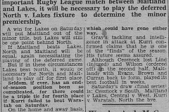 Determining Minor Premiership 30th July 1951.