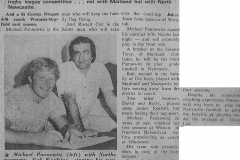North Newcastle sign Mick Pannowitz 1977.