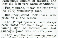 North Newcastle defeat Maitland in Final 1979.