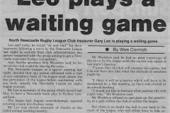 Garry Leo on entering the Sydney Competition 1979.