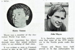 John Mayes and Henry Tatana before Semi-Final 1979.