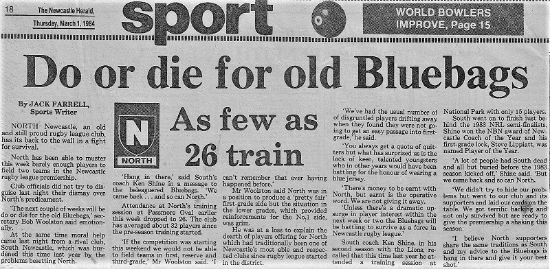 Do or Die for old Bluebags 1984.