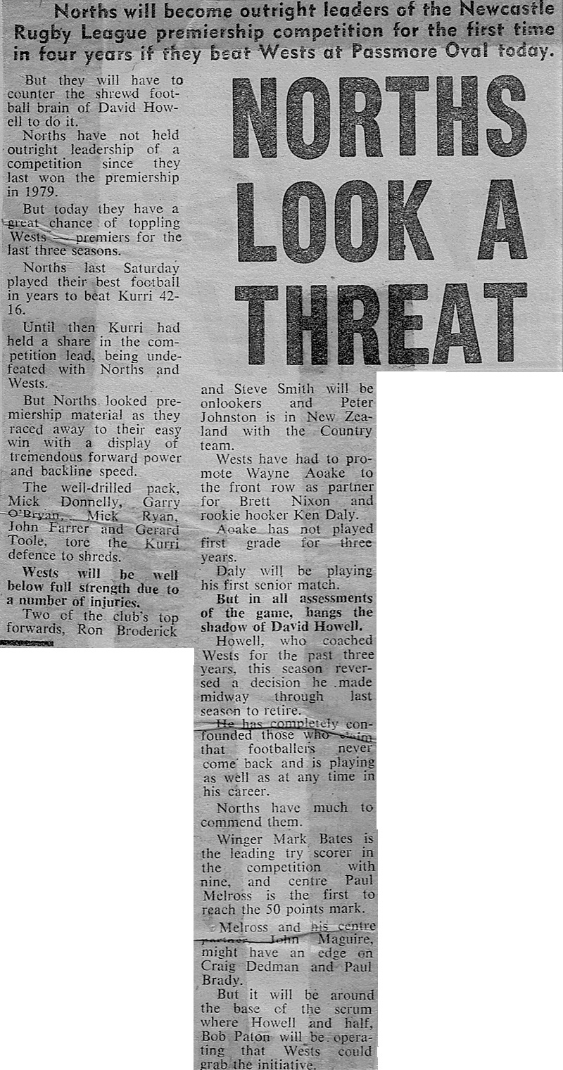 Norths look a threat 1983.