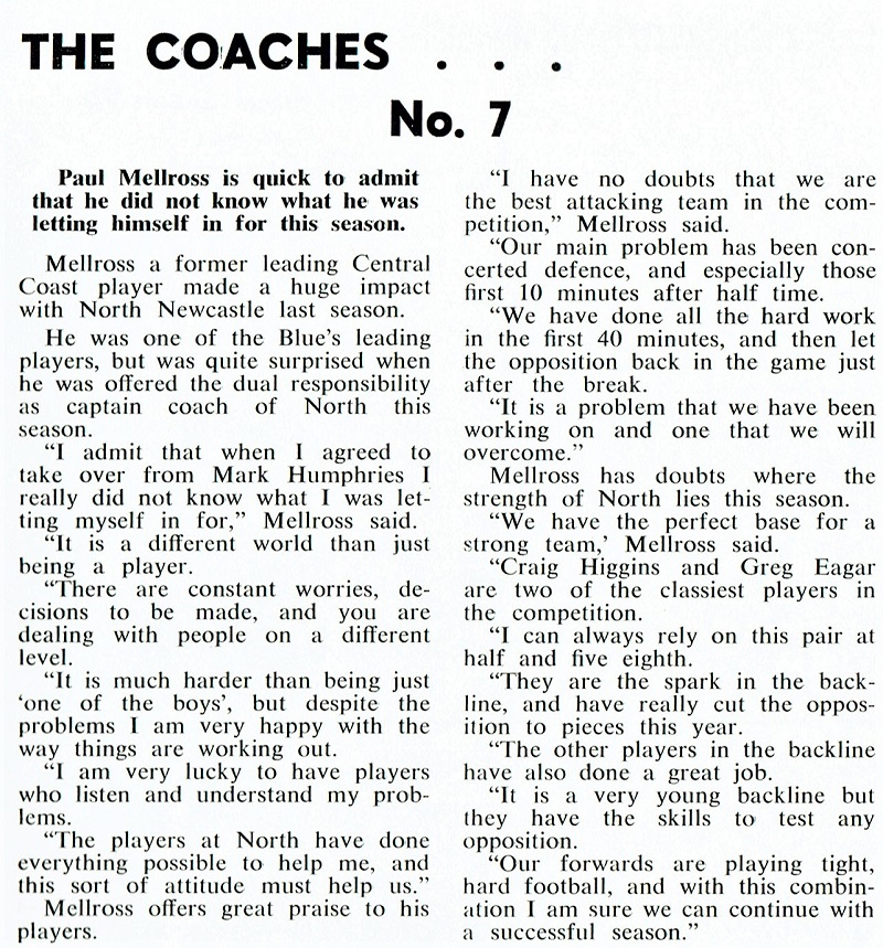 Paul Mellross 1984 Coach.