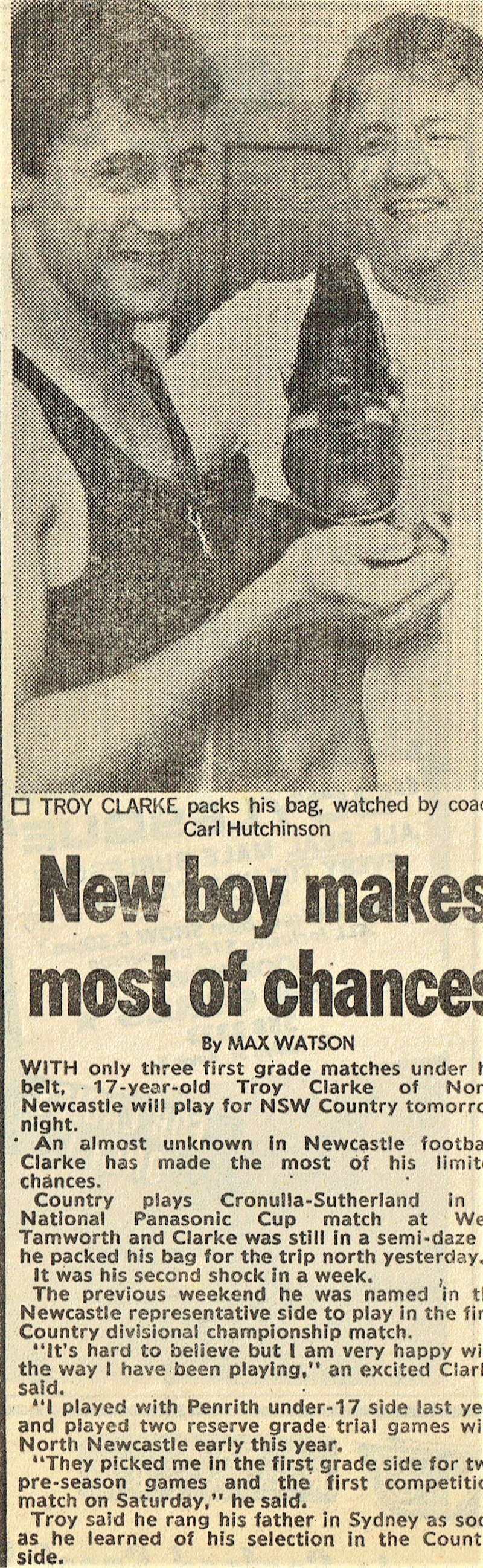 Troy Clarke and Karl Hutchinson 9th April 1985.