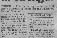 North Newcastle vs Western Suburbs 1983.