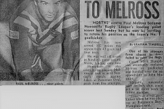 Paul Melross leading Point scorer 1983.