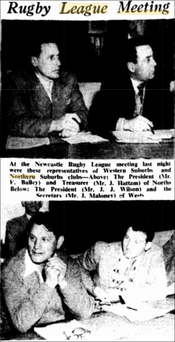 Northern Suburbs Officials Frank Bailey,Jim Hattam 1953