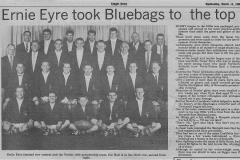 Ernie Eyre 1962. Article from 1990.