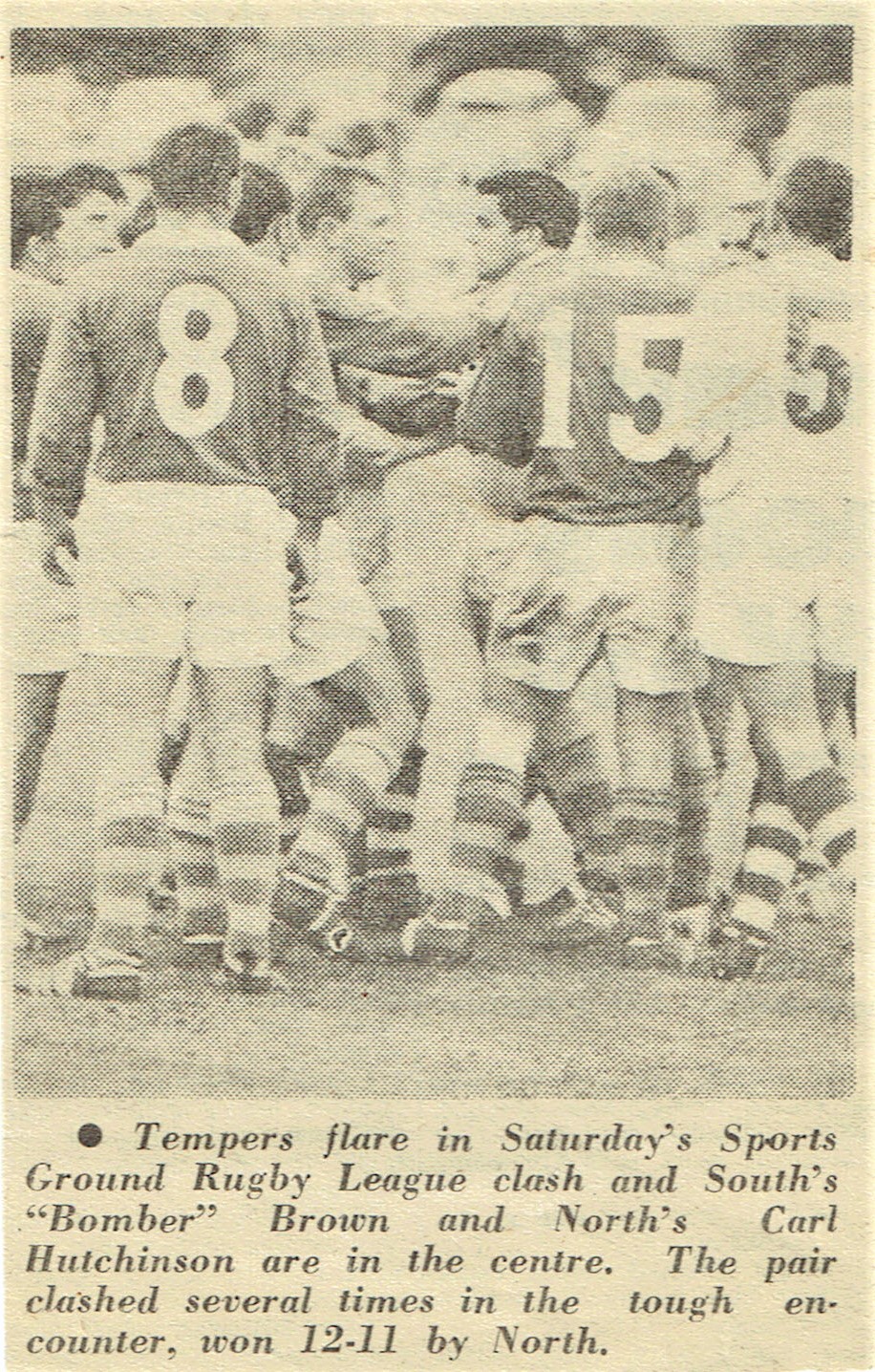 Karl Hutchinson vs South Newcastle 1967.