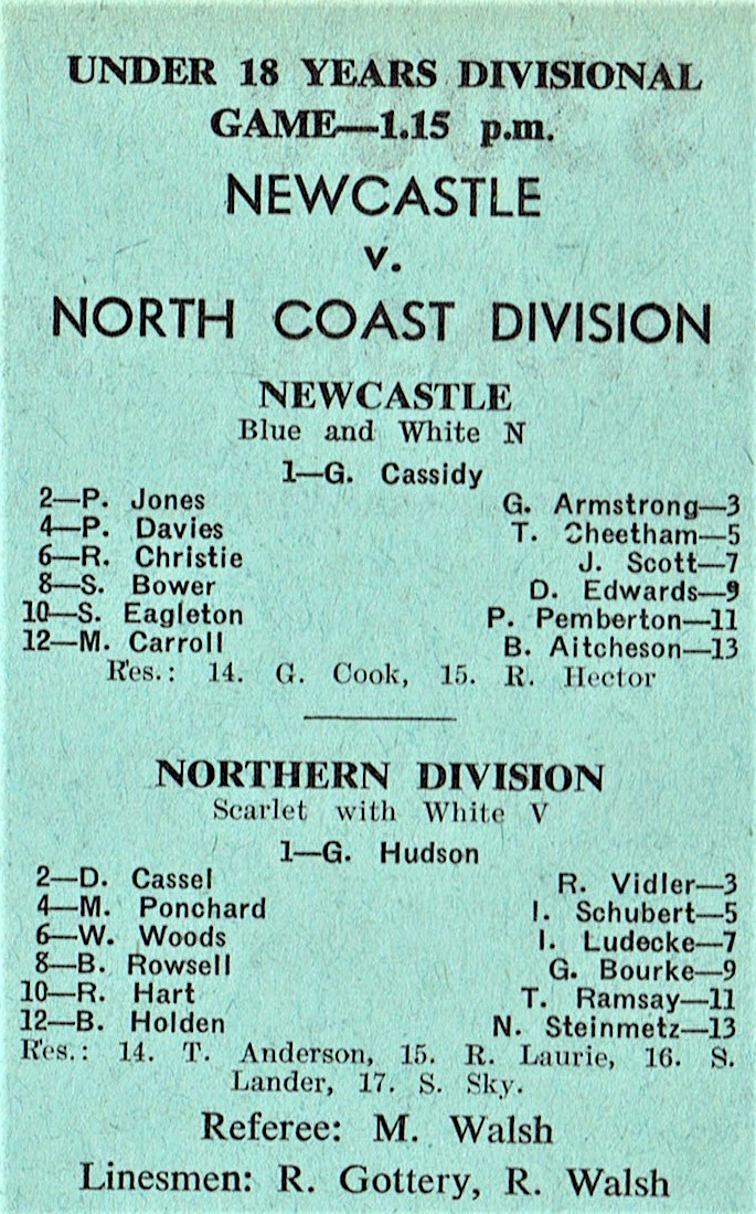 Newcastle Vs North Division Under 18's - sat 14th april 1973 - No 1 sports