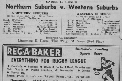 Norths vs Wests Under 19's 1st May 1965.