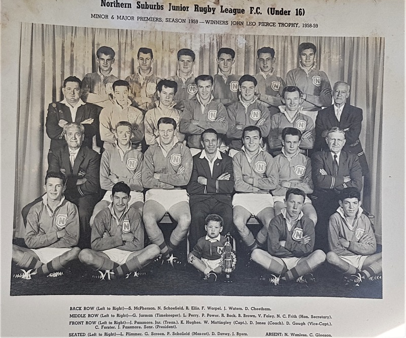 Northern Suburbs Minor & Major Premiers Under 16's 1959