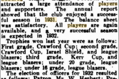 Annual club meeting 2nd February 1932.