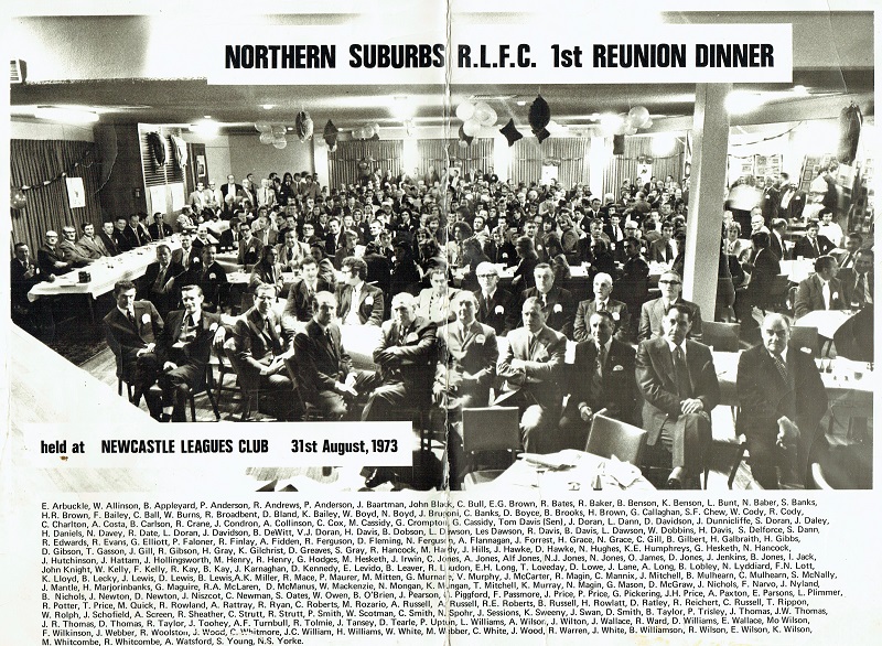 North Suburbs First Reunion Dinner 1973.