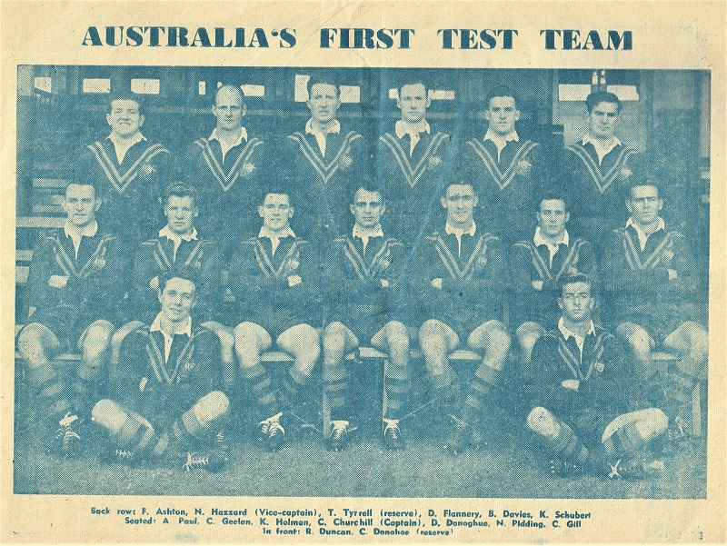 Australia vs New Zealand 9th June 1952.