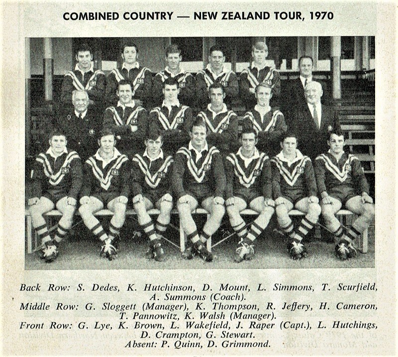 Karl Hutchinson NSW Combined Country Tour 1970.
