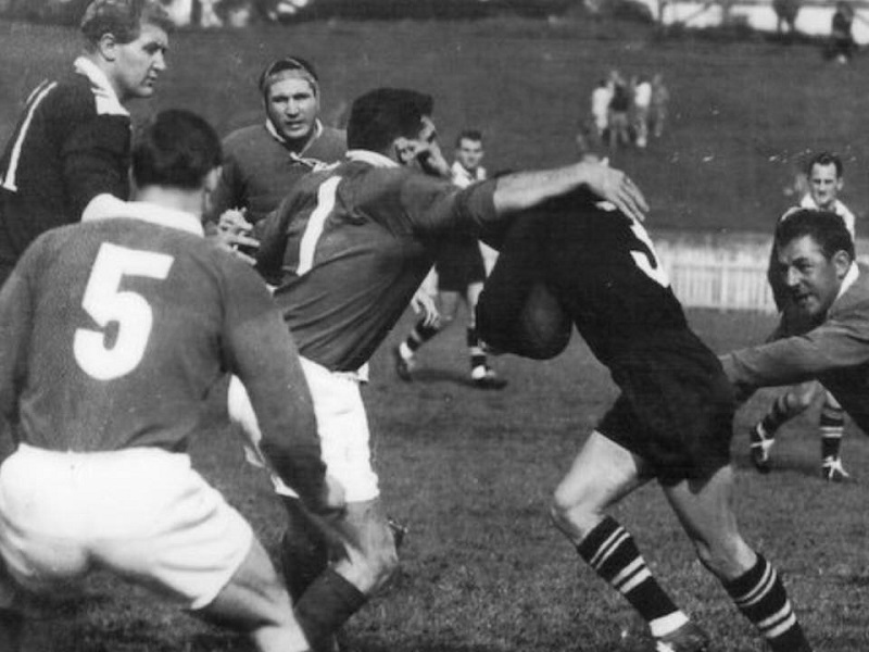 Michael Cleary (5) Fred Jackson( headgear),Billy Owens (1) and John Haynes....1963.