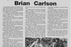 Article on Brian Carlson 1977.
