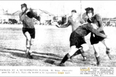 W.White playing for Newcastle vs Sydney 1936.