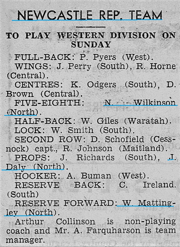 Newcastle vs West Division 25th April 1963.