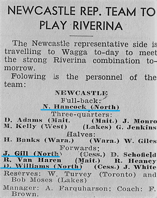 Newcastle to Play Riverina 1960