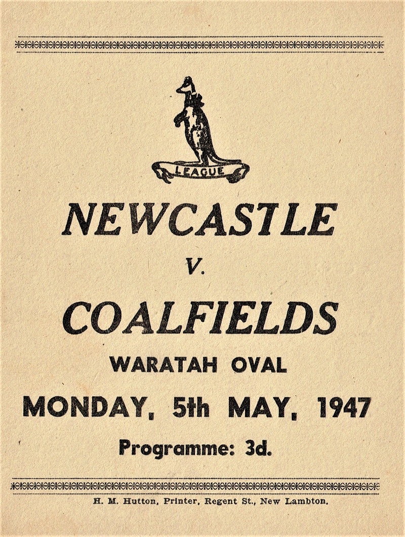 Newcastle vs Coalfields,5th May 1947.