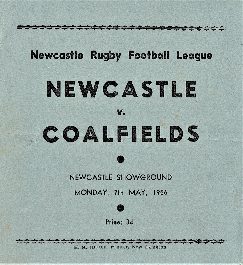Newcastle vs Coalfields Cover 1956.