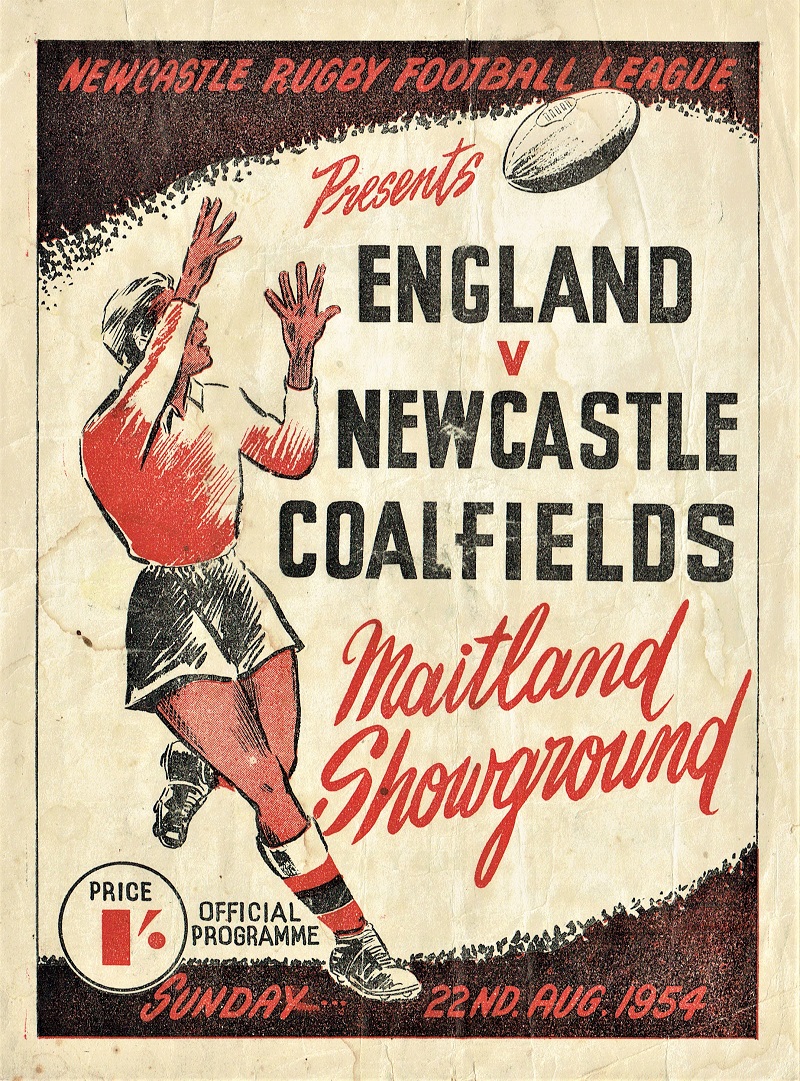 Newcastle vs GB Program Cover 1954.