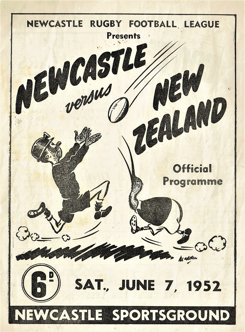 Newcastle vs NZ Program Cover 1952.