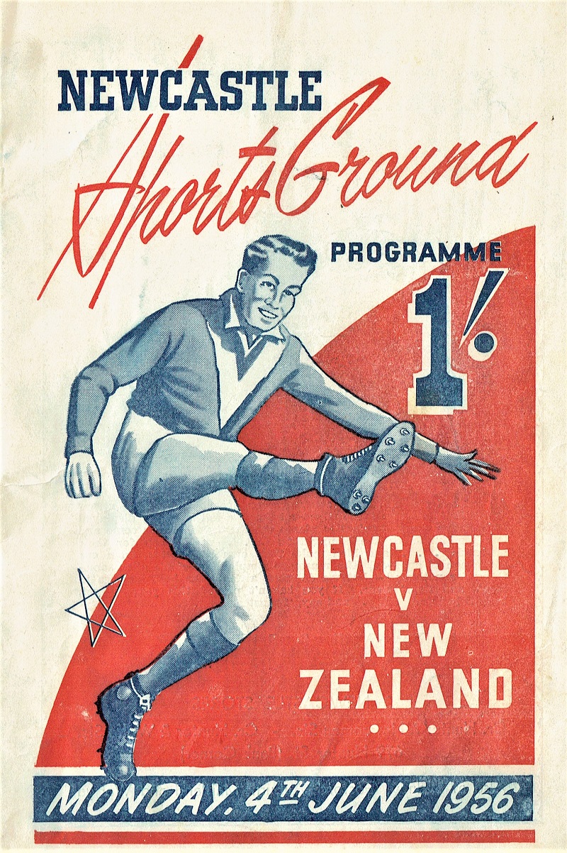 Newcastle vs New Zealand Program Cover 1956.