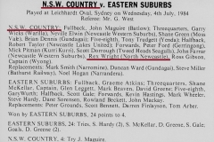 Rex Wright NSW Country vs Eastern Suburbs 1984.