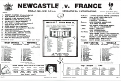 Newcastle vs France,12th June 1977.