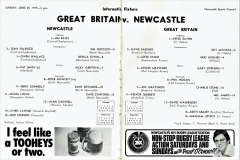 Newcastle vs Great Britain 24th June 1979.