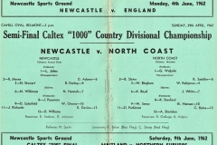 Newcastle vs North Coast 29th April 1962.