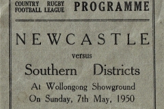 Southern Division vs Newcastle 1950.