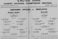Newcastle vs Northern Division 17th April 1971.
