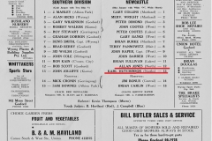Southern Divison vs Newcastle 1970