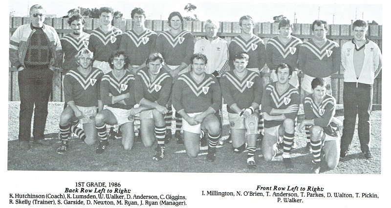 North Newcastle First Grade 1986.