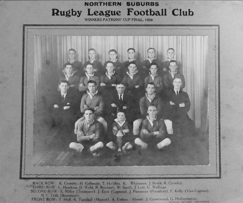 Northern Suburbs Winners of Patrons Cup 1939.