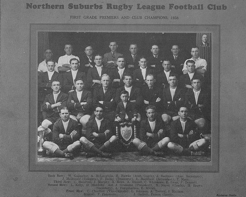 Northern Suburbs First Grade Premiers 1938.