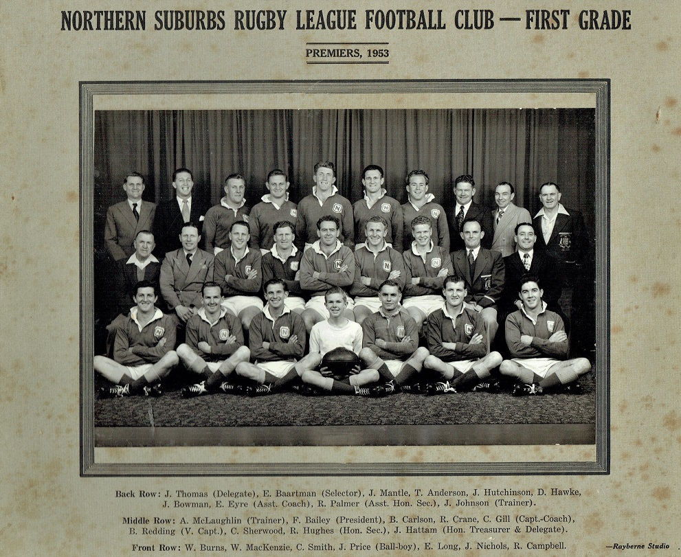 Northern Suburbs First Grade Premiers 1953.