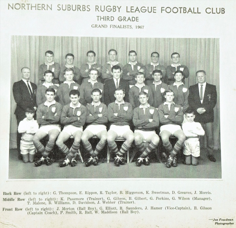Northern Suburbs Third Grand Runners Up 1967.