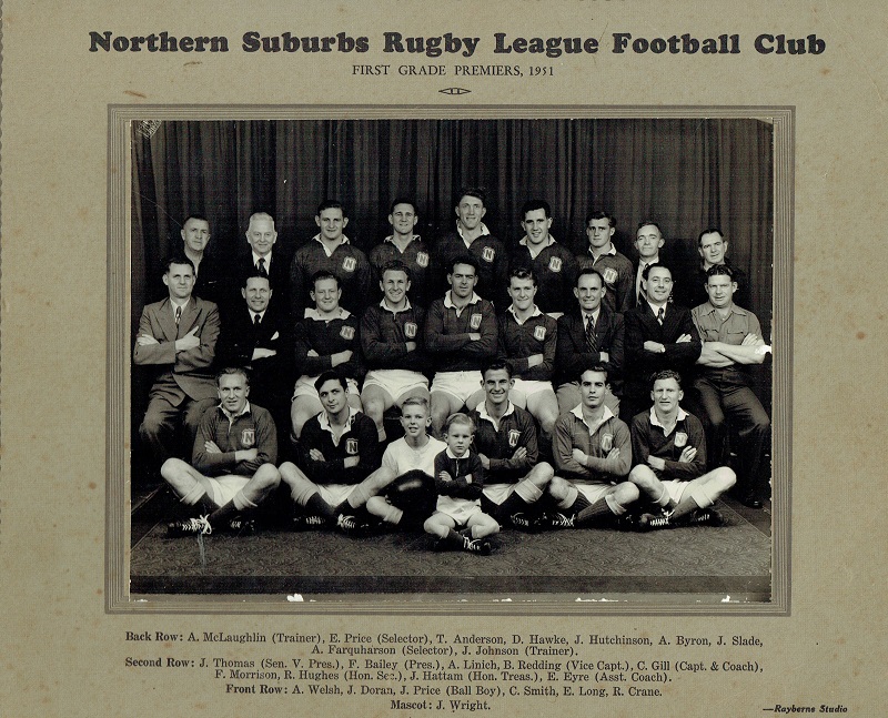 Northern Suburbs First Grade Premiers 1951.