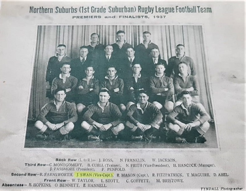 Northern Suburbs Reserve Grade Premiers 1937.