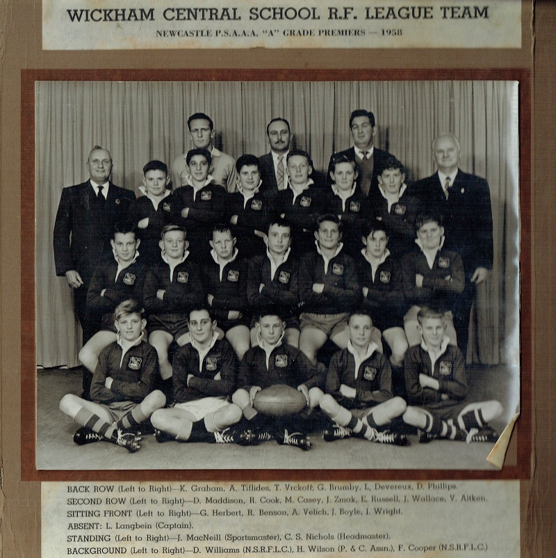 Wickham Central School Rugby League Team 1958.