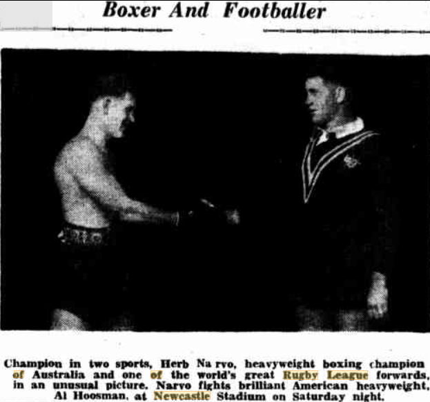 Boxers Herb Narvo and Al Hoosman 1944.